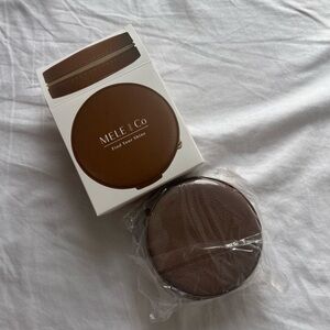 NEW IN BOX! Mele And Co Round Travel Jewelry Box - Brown PU Leather